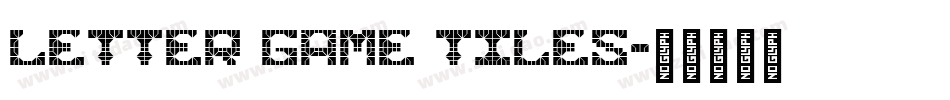 Letter Game Tiles字体转换